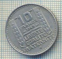 11347 MONEDA - FRANTA - 10 FRANCS - ANUL 1949 B -STAREA CARE SE VEDE foto