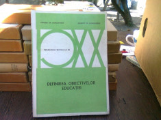 Definirea obiectivelor educatiei - Vivienne de Landsheere foto