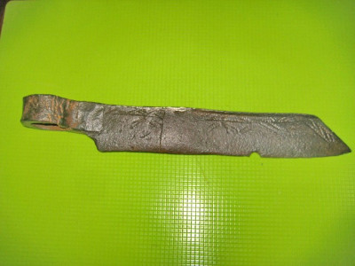 9722-Unealta veche antica despicat lemn 1700-1800 metal manual executata. foto