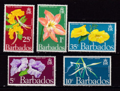 Barbados 1970 flori MI 317-321 MNH w53 foto