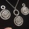 Set(colier+cercei) inox placat cu Aur 18k si Swarovski-GRAVAT