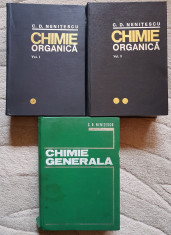 CHIMIE ORGANICA (2 volume) + CHIMIE GENERALA - C. D. Nenitescu foto