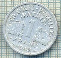 11424 MONEDA - FRANTA -GUVERN VICHY- 1 FRANC - ANUL 1942 -STAREA CARE SE VEDE