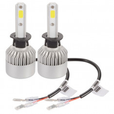 Set 2 leduri H1 COB Canbus pentru far auto putere 72W, luminozitate 8000 Lm, 12V-24V foto