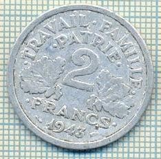 11445 MONEDA - FRANTA-GUVERNUL VICHY- 2 FRANCS - ANUL 1943 -STAREA CARE SE VEDE foto
