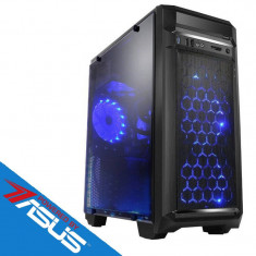 Sistem desktop Game ON Powered by ASUS Intel Core i3-8100 Quad Core 3.6 GHz 8GB DDR4 AMD Radeon RX 550 4GB DDR5 SSD 240GB + 1TB HDD FreeDOS Black foto