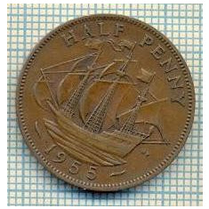 11470 MONEDA - MAREA BRITANIE - HALF PENNY - ANUL 1955 -STAREA CARE SE VEDE