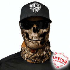 Bandana/Face Shield/Cagula/Esarfa - Forest Camo Skull, made in USA foto