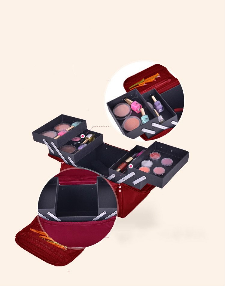 GEANTA COSMETICE valiza textila cu organizator Make-Up Beauty Case |  Okazii.ro