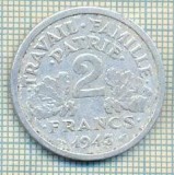 11447 MONEDA - FRANTA-GUVERNUL VICHY- 2 FRANCS - ANUL 1943 -STAREA CARE SE VEDE, Europa