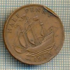 11486 MONEDA - MAREA BRITANIE - HALF PENNY - ANUL 1943 -STAREA CARE SE VEDE