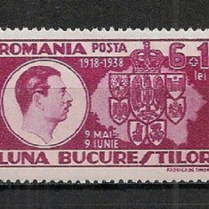 ROMANIA 1938 - LUNA BUCURESTILOR, serie cu urme de SARNIERA, DF2