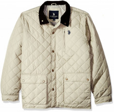 Geaca U.S. Polo Quilted -Barbati- bej-100% originala foto