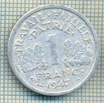 11421 MONEDA - FRANTA -GUVERN VICHY- 1 FRANC - ANUL 1943 -STAREA CARE SE VEDE foto