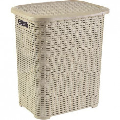 Cos de rufe Heinner Care, plastic rattan, 45 L, bej foto