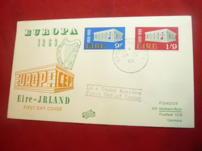 Plic FDC Europa CEPT 1969 Irlanda foto