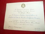 Invitatie Oficiala a Pres.Consiliului Ministri RSR I.Gh.Maurer la Dineu 1968 pt