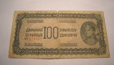 Bancnota Iugoslavia Serbia 100 Dinara 1944 - Bancnote Straine Europa