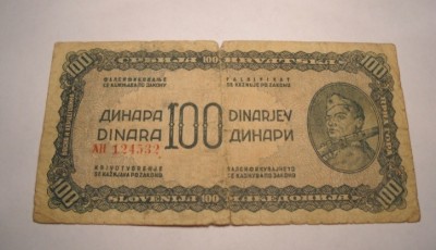 Iugoslavia Serbia 100 Dinara 1944 foto