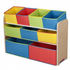 Organizator jucarii cu cadru din lemn Deluxe Multicolor foto