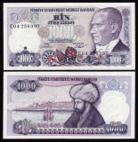 Turcia, 1000 lire 1970 UNC_Ataturk și Mahomed al II-lea_serie E04 256397