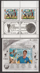 CIAD 1970 SPORT C.M. de FOTBAL (colita + bloc cu supratipar dt.) MNH foto