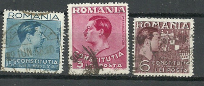 ROMANIA 1938 &amp;ndash; CONSTITUTIA, serie stampilata, DF8 foto
