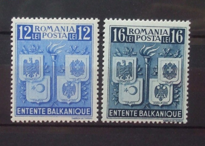 ROMANIA 1940 &ndash; INTELEGEREA BALCANICA, serie nestampilata, DF6