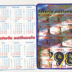 bnk cld Calendar de buzunar 1998 - Loteria Nationala
