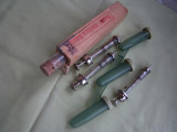 Instrumente Medicale ( Seringa - 3 buc.) si Eprubete Laborator - Vintage