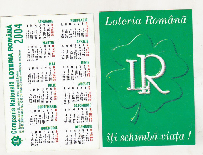 bnk cld Calendar de buzunar 2004 - Loteria Nationala
