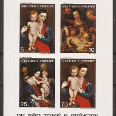 S. TOME E PRINCIPE 1977 PICTURA RUBENS (bloc nedantelat) MNH