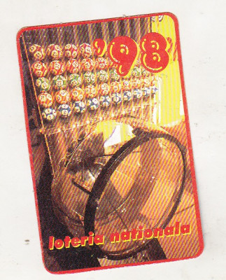 bnk cld Calendar de buzunar 1998 - Loteria Nationala foto