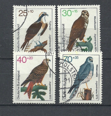 GERMANIA 1973 &amp;ndash; PASARI DE PRADA , serie STAMPILATA , DF2 foto