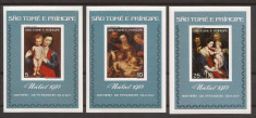 S. TOME E PRINCIPE 1977 PICTURA RUBENS ( 3 colite ndt. deluxe) MNH foto