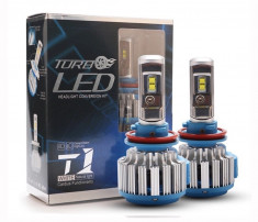 Set 2 bec Led auto canbus H9 faza scurta / lunga / proiectoare 6000k foto