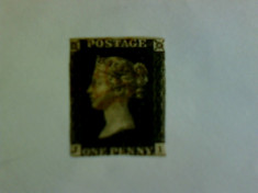 M. Britanie 1 penny black 1840 - stampilat foto