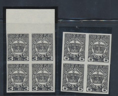 ROMANIA 1932 Taxa de Plata serie nedantelata 2 timbre bloc de 4 neuzate MNH foto