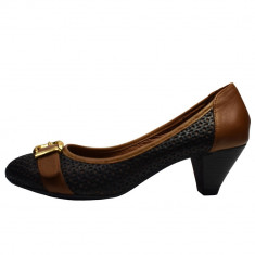 Pantofi dama, din piele naturala, marca Endican, 5126-1, negru foto