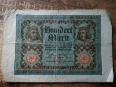 100 mark din 1 noiembrie 1920 foto