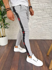 Pantaloni de trening pentru barbati cu dunga - PREMIUM - GRI - A2754 (93-2) foto