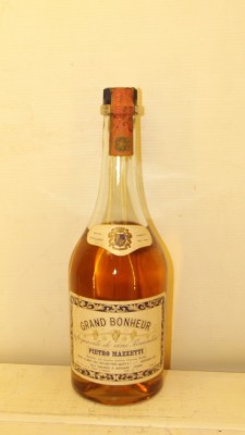 raritate, brandy grand bonheur, acquavite di vini piemontesi cl 75 gr 40 ani 70 foto