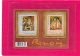 FRANTA 2009 -pictura Bloc RENOIR cu 2 timbre tematica pictura,MNH, Nestampilat
