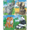 Set 4 Puzzle-uri Animale: Koala, Elefant, Tigru, Panda, 8 piese Larsen LRV4 B39016803