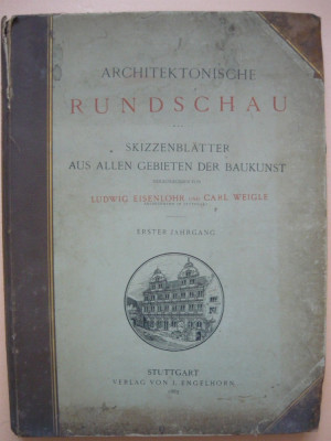 Eisenlohr / Weigle - Architektonische rundschau - 1885 foto