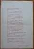 Manuscris olograf Virgil Carianopol, poezia Țara
