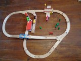 Bnk jc - Traseu linii lemn cu trenulete inclus - compatibile Thomas&amp;Friends