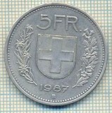 11603 MONEDA - ELVETIA - 5 FRANCS - ANUL 1987 B -STAREA CARE SE VEDE