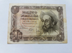 SPANIA 1 PESETAS 1951 foto