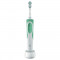 Periuta de dinti electrica Oral-B Vitality Dual Clean, reincarcabila, 1 program, 1 cap, Alb/Verde